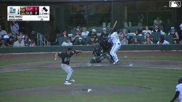 Denzer Guzman homers (7) on a fly ball to left center field. Chris Taylor scores. Logan O'Hoppe scores.