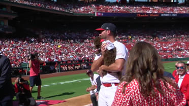 Adam Wainwright is gifted a puppy