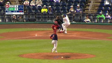 Cole Messina homers (3) on a fly ball to left field.
