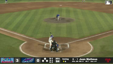 Juan Matheus homers (8) on a fly ball to left field.