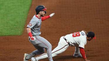 Dylan Crews ruled out after a Braves' challenge