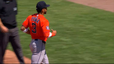 Jeremy Peña makes a slick grab to get the out