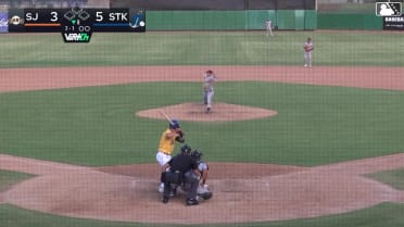 Gavin Turley homers (9) on a fly ball to right field.