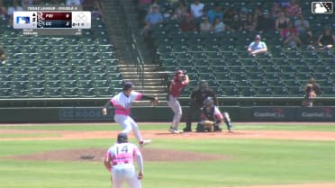 Dylan Dreiling homers (12) on a fly ball to left field.
