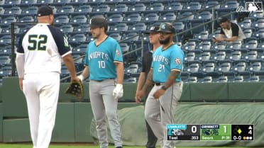 Kyle Teel hits a single during rehab outing