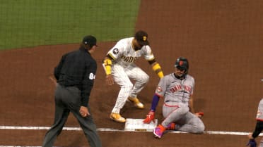 Freddy Fermin picks off Willy Adames after review