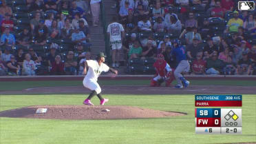 Ty Southisene triples (2) on a line drive to right fielder Kavares Tears. Kane Kepley scores.
