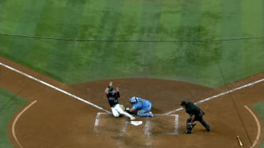 Blue Jays nab Troy Johnston at home after review