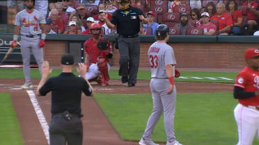 Blaze Jordan hit by foul ball