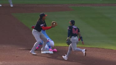 Michael Harris II safe at second after review