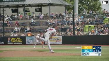 Brandon Compton singles on a line drive to right fielder Jace LaViolette. Jesus Hernandez scores.