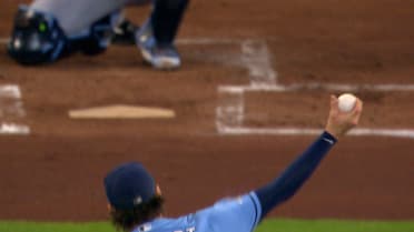 Mason Englert fans Yordan Alvarez