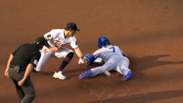 Bobby Witt Jr. steals second base