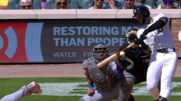 Báez reaches via catcher's interference after review