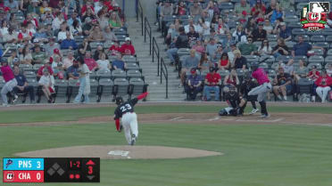 Dillon Lewis homers (9) on a line drive to left field.