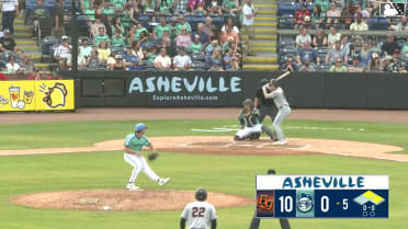 Aidan Smith homers (3) on a fly ball to left center field. Caden Bodine scores. Nathan Flewelling scores.
