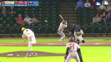 Dylan Dreiling singles on a line drive to center fielder Luke Pelzer. Sebastian Walcott scores.