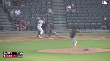 Kevin Alvarez singles on a soft line drive to center fielder Braylon Whitaker. Xavier Neyens scores. Kevin Alvarez to 2nd. Kevin Alvarez advances to 2nd, on a throwing error by center fielder Braylon Whitaker.