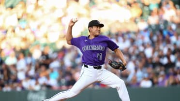 Tomoyuki Sugano strikes out Hunter Feduccia