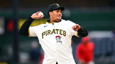 JRF Scholar Drew Hairston throws out first pitch