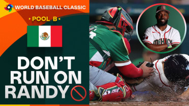 Randy Arozarena nabs go-ahead runner at the plate