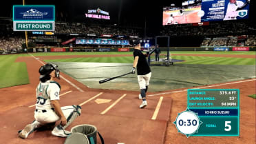 Ichiro Suzuki at the Mariners Alumni Home Run Derby