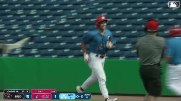 Kodey Shojinaga's first professional home run