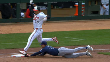 Matt Wallner ruled safe at first after review