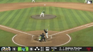 Andrew Fischer homers (27) on a fly ball to right field.