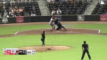 Cam Collier homers (18) on a fly ball to right center field. Carter Graham scores. Yerlin Confidan scores.