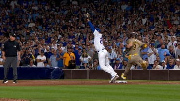 Jake Cronenworth out at first after review