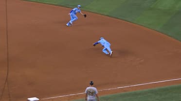 Jake Burger's diving grab