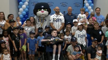 Evan Longoria attends Reading with the Rays
