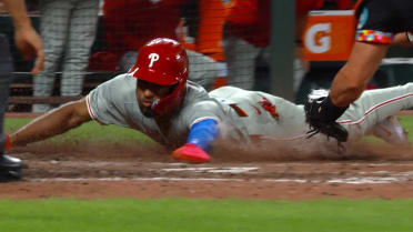 Santander throws out Rojas at home plate, call confirmed