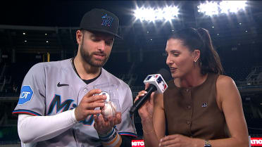 Joe Mack receives his first career home run ball
