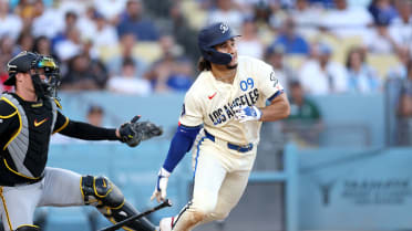 Alek Thomas' RBI single for first hit with Dodgers