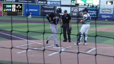 Kaeden Kent's first home run with High-A Eugene