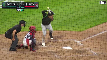 Alfredo Alcantara homers (11) on a fly ball to left field.