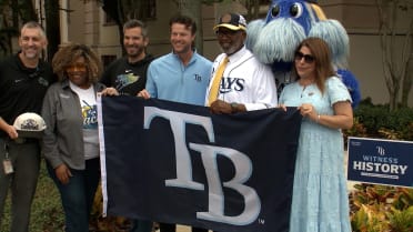Rays flag raised over St. Petersburg City Hall