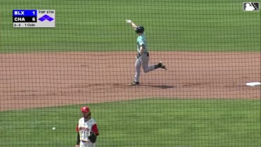 Luke Adams hits a grand slam