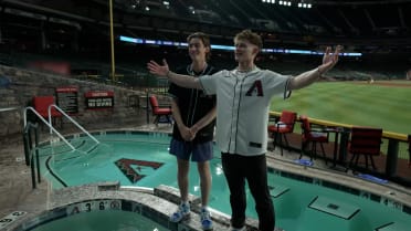 Bat Boys on watching baseball from D-backs pool