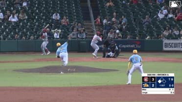Carlos Jorge singles on a ground ball to right fielder Austin Overn. Shane Sasaki scores.