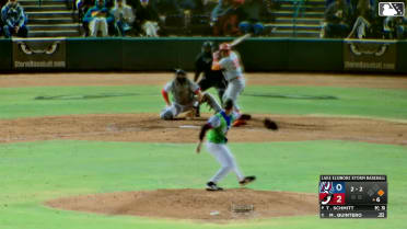 Marlon Quintero homers (2) on a line drive to left field. Slate Alford scores.