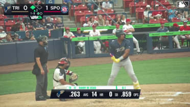 Randy De Jesus doubles (12) on a line drive to left fielder Robert Calaz. Johan Macias scores. Adrian Placencia to 3rd.