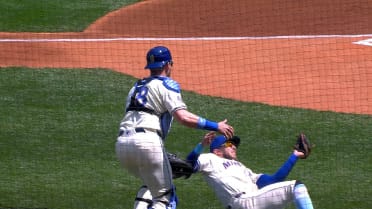 Miles Mastrobuoni's sliding catch