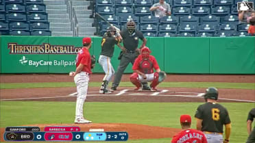 Wyatt Sanford's first homer for Single-A