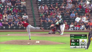 Lamar King Jr. doubles (11) on a line drive to left fielder Samuel Munoz. Bradley Frye scores.
