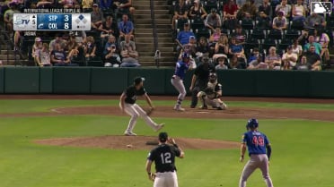 Emmanuel Rodriguez homers (9) on a fly ball to center field. Ben Ross scores.