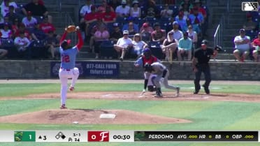 Johan Otanez completes the double play