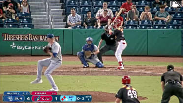 Matthew Ferrara singles on a line drive to right fielder Raimundo De Los Santos. Victor Cardoza scores. Reece Moroney scores. Matthew Ferrara to 2nd.